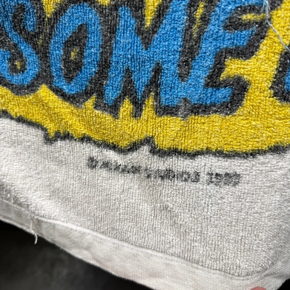 Vintage TMNT Beach Towel Michelangelo Kick Some Shell 1989 Mirage‎ Studios